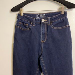 High rise skinny blue jeans